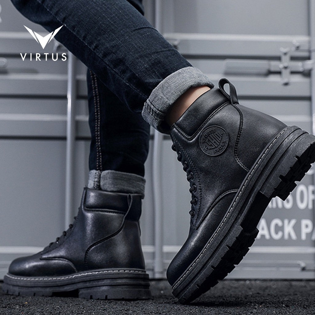 [𝗚𝗹𝗮𝗺𝗼𝗿𝗮] VIRTUS  39 - 48 APOLLO Sepatu Ukuran Besar Jumbo Sneakers Boots Gunung Pria Kulit Casual C