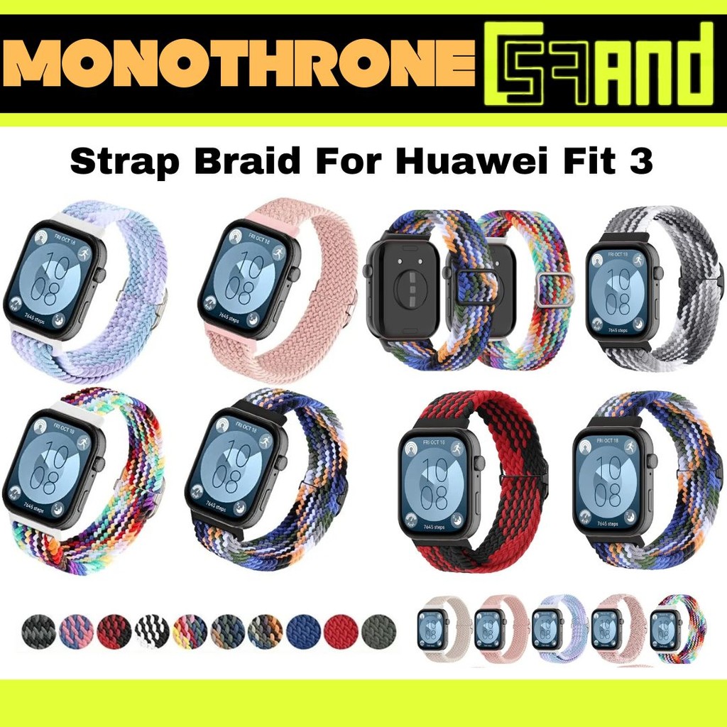 Strap Huawei Fit 3 Huawei Watch Fit 3 Strap Braided Nylon
