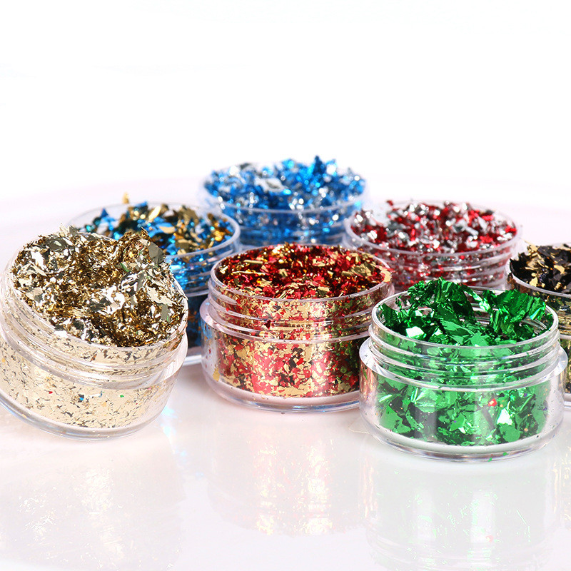

Colorful Gold Silver Irregular Aluminum Foil Paper Glitter Resin Filling For DIY UV Resin Epoxy Mold Jewelry Making Accessories