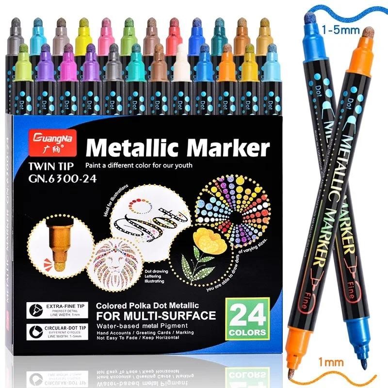 

12-48 Colors Acrylic Paint Marker Pens Extra Fine and Dots Tip, for Rock Painting, Mug, Ceramic, Glass Wood,Making Art Supplies