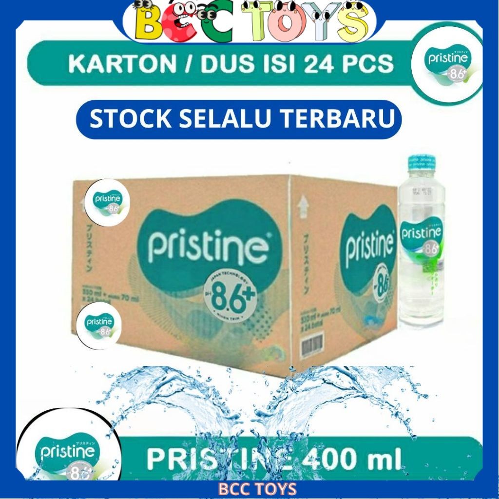 

Air Mineral PRISTINE PH 8+ 400 ML Isi 24 Botol PER DUS PER KARTON BCC