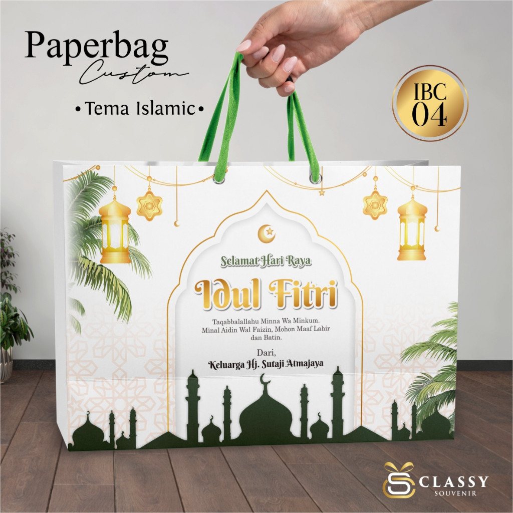 

PAPER BAG HARI RAYA IDUL FITRI CUSTOM FREE DESIGN - TAS TENTENG HAMPERS LEBARAN ISLAMI BRIEF CARD/ langsung proses