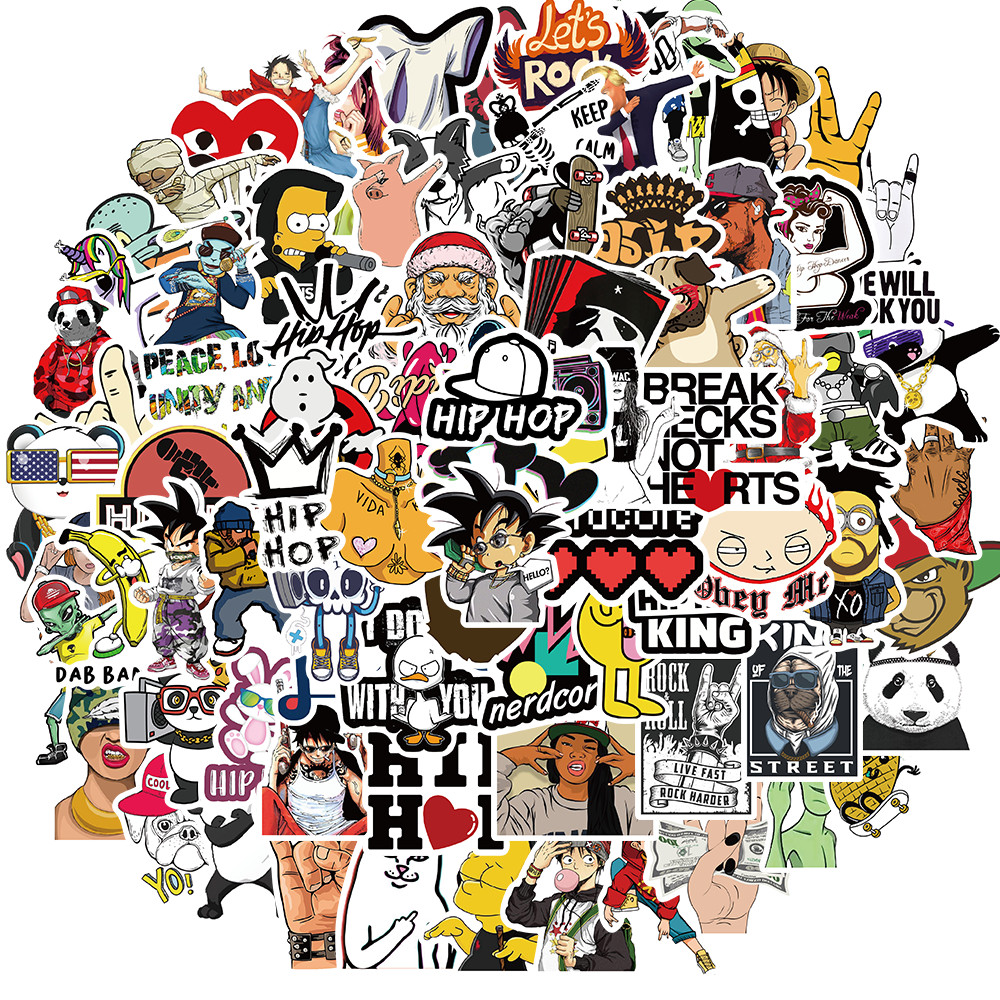 

Stiker Hip Hop Stiker Skateboard/Buku Harian/Laptop/Sticker Helm Tahan Air Vinil/HP Sticker Aesthetics