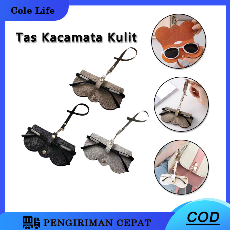Tas Kacamata Kotak Kacamata Kulit Tas Kacamata Fashion Kulit/Kotak Kacamata Kulit Penutup Pelindung 