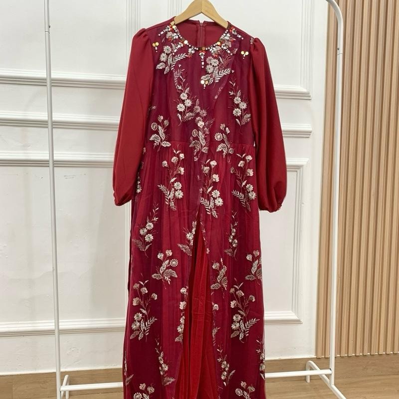 KC - Alisha Gamis Dress - Pakaian wanita muslim hijab jalan santai pesta kecil hari raya idul fitri