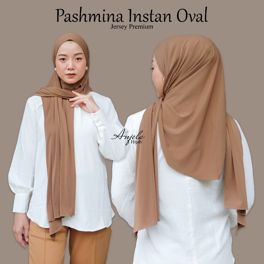 - Pasmina Instan Jersey Kaos Premium Oval Terbaru Pashmina Jilbab Hijab Kerudung Krudung Phasmina Pa