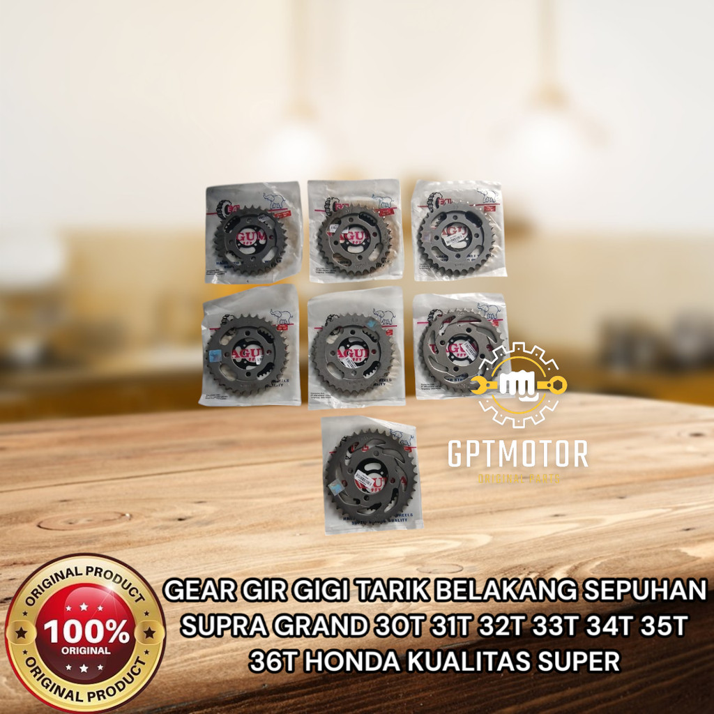 GEAR GIR GIGI TARIK BELAKANG SEPUHAN SUPRA GRAND 30T 31T 32T 33T 34T 35T 36T HONDA KUALITAS SUPER