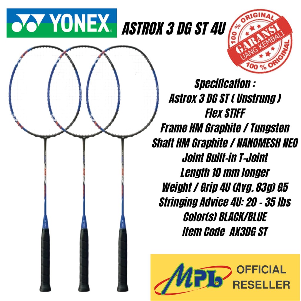 RAKET BADMINTON YONEX ASTROX 3 DG ST 4U