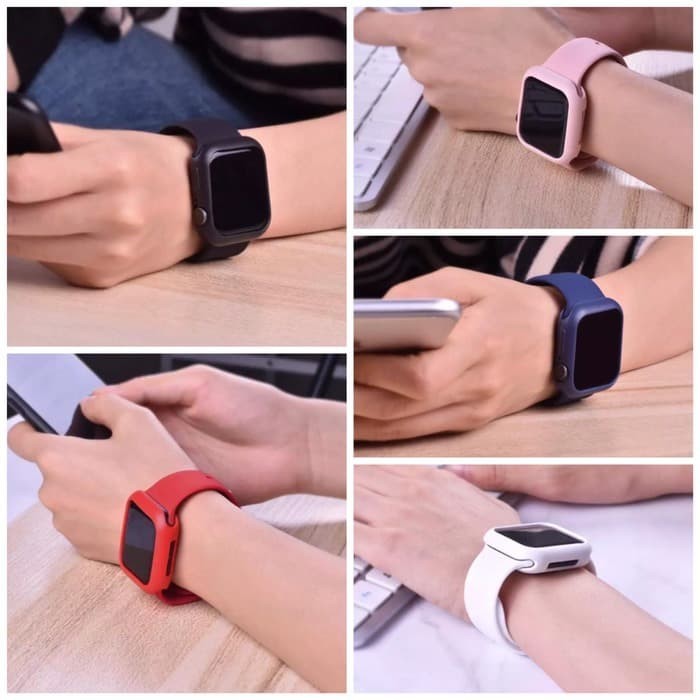 P  R O M O STRAP CASE RUBBER SILICON APPLE WATCH iWATCH SERIES 9 3 4 5 40MM 42MM - Putih, 38mm