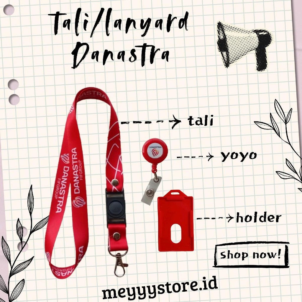 

READYYY Tali Gantungan ID CARD / Lanyard DANASTRA [STOCK MELIMPAH] Termurahhh Harga Grosir!