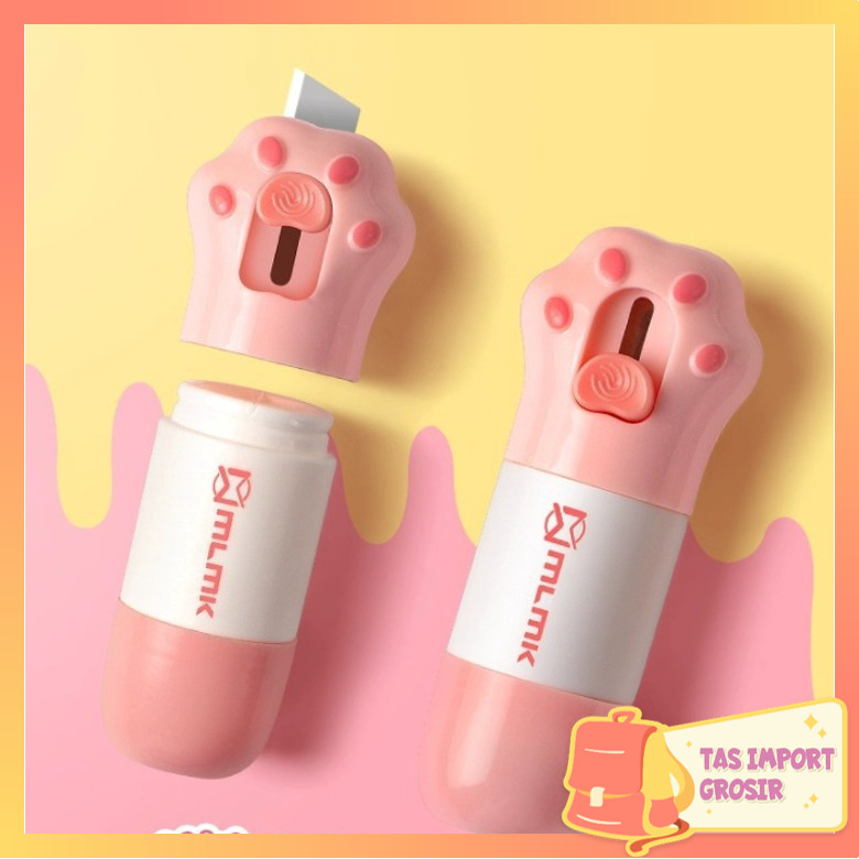 

Tas Import - 6317 Cutter dan Penghapus Alamat Resi Paket / Cute Information Remover Receipt / Cutter Mini Lucu 2 in 1 Package Opener