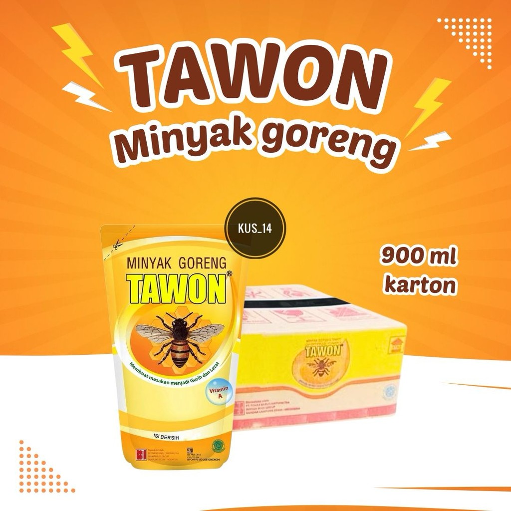 

Minyak Goreng Tawon 900ml x 12 Pcs Kemasan Refill