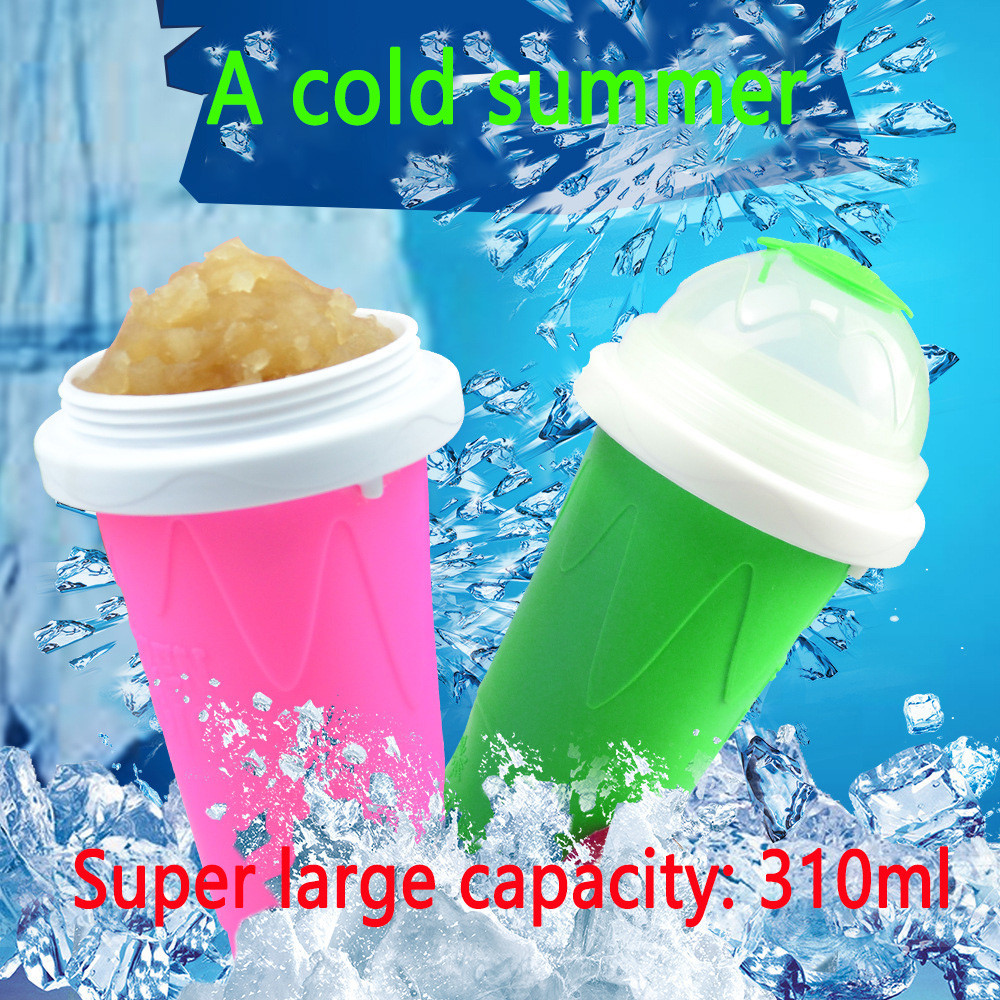 Shake Smoothies Cup Ice Cream Maker Quick-Frozen Silicone Squeeze Cup DIY Juice Milkshake Water Bott