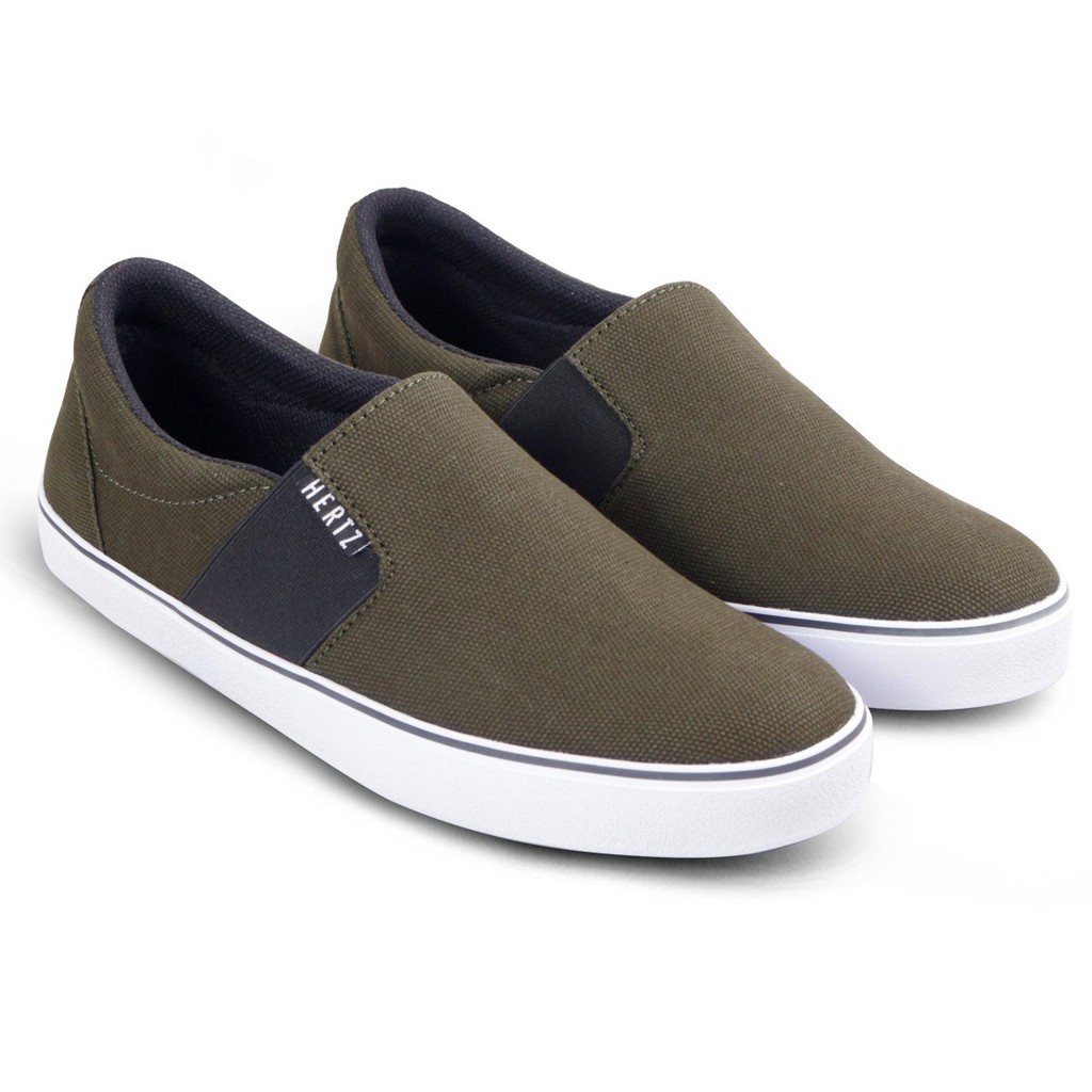 Hertz - Sepatu Slip On Pria H 3396 Brand Hertz Sepatu Casual Santai Kuliah Kerja Hangout Murah Berku