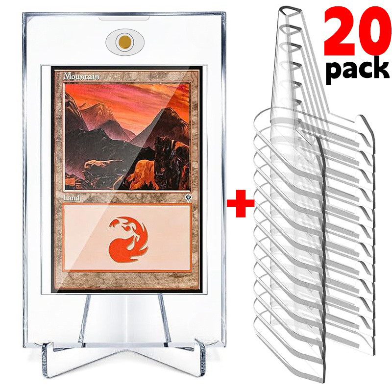 

35PT Magnetic Card Holder with Clear Card Stands Rack for Kpop Idol Photo Card Protective Sleeve Case Trading Cards Display Rack