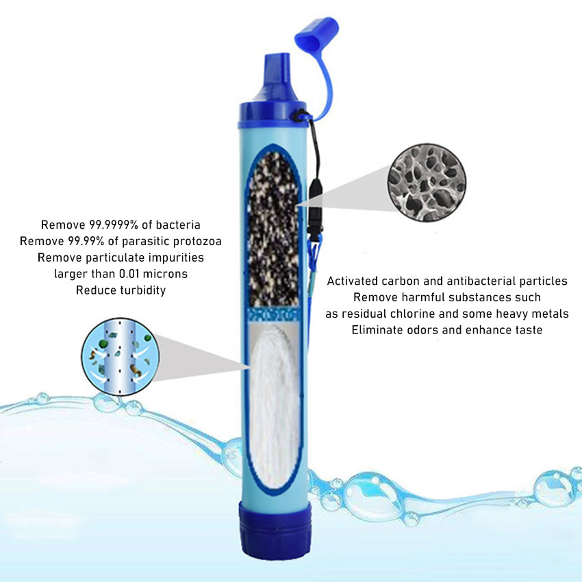 Water Filter Camping Outdoor Penyaring Air Filter Steril Bersih Minum Bisa Gantung Emergency