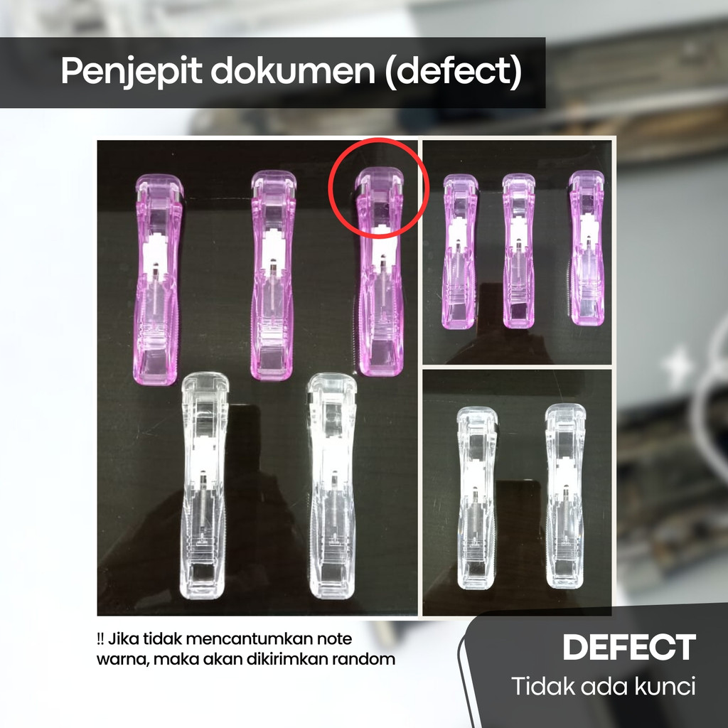 

DEFECT Klip Penjepit Kertas/Dokumen/Foto/Tiket/Catatan/Surat Bahan Metal