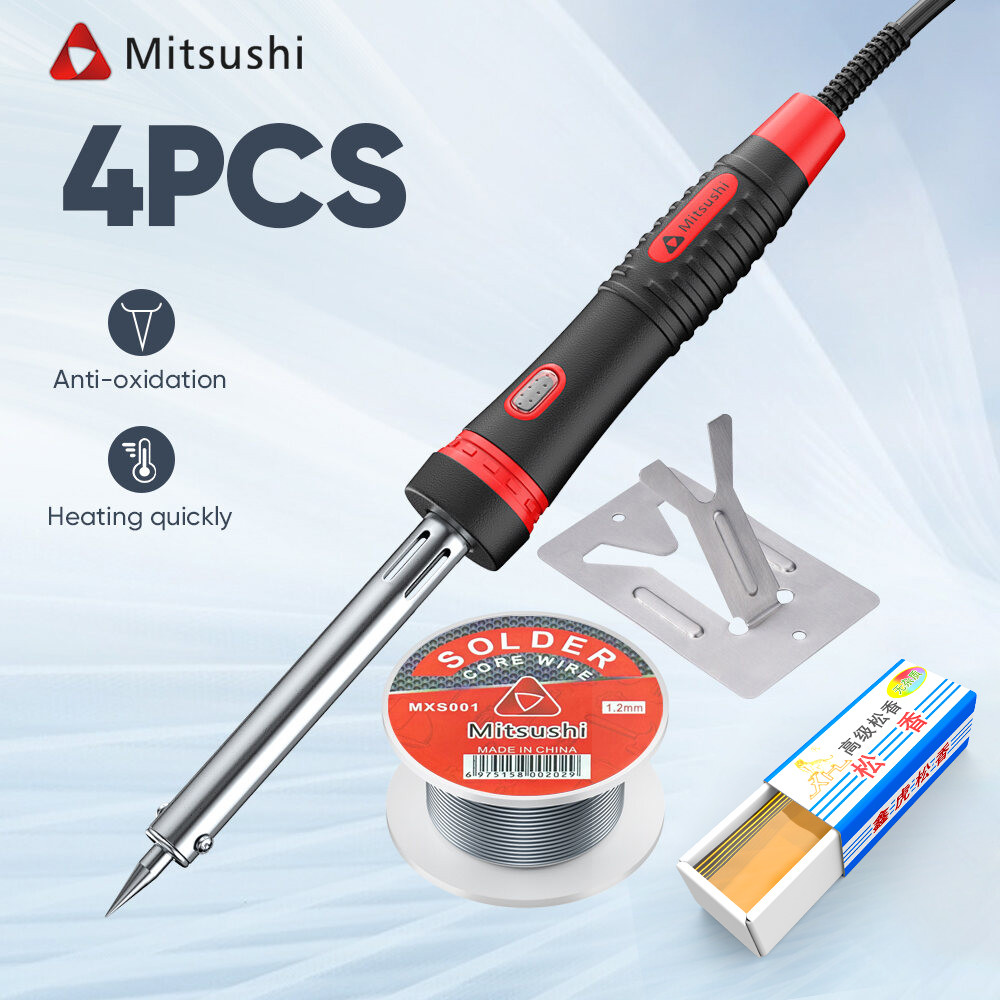 Mitsushi 60W Solder Iron 4pcs Solder Iron Adjustable Temperature  Solder Listrik 1 Set Solder Listri