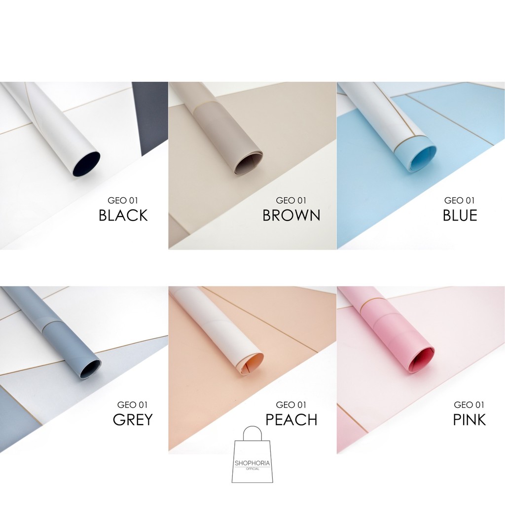 

Flower Bouquet Wrapping Paper Cellophane Kertas Plastik Pembungkus Bunga Buket Waterproof Geometri Geo 01 Series