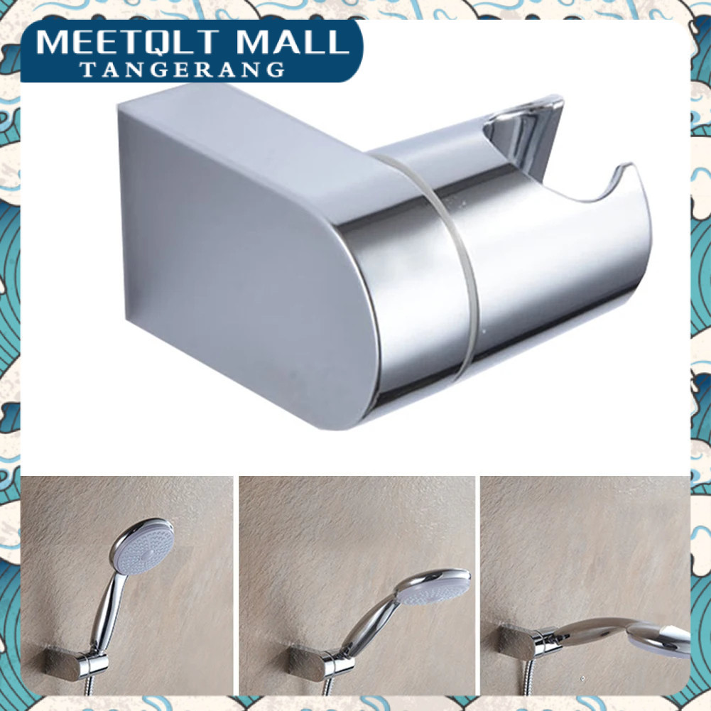 Hand Shower Holder Dudukan Shower Abs Chrome  Dapat Disesuaikan 360 Derajat
