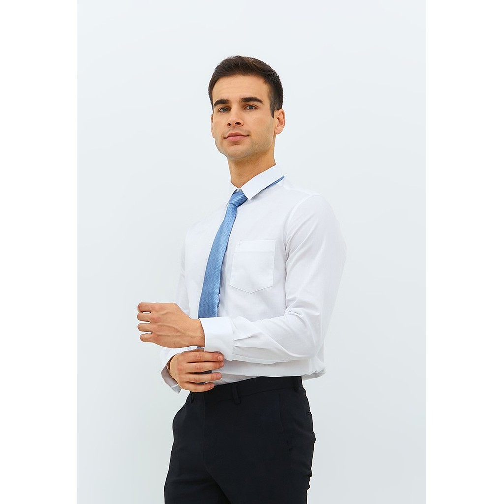 Jobb Edison Kemeja Pria Lengan Panjang Slim Fit Putih