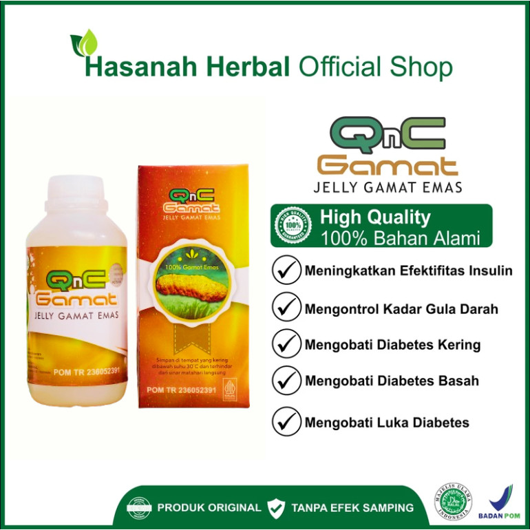 

OBAT LUKA DIABETES KRONIS KERING & BASAH Herbal Alami QnC Jelly Gamat BPOM