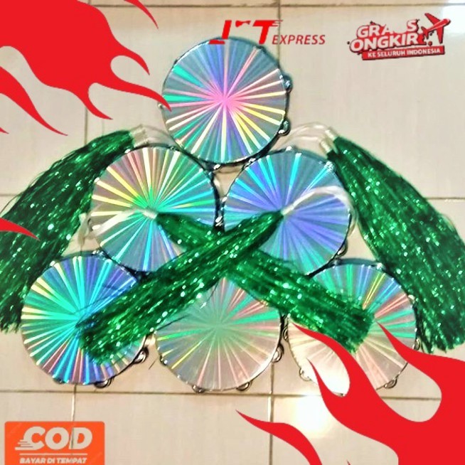 new Tassel Tamborin Metalik Rumbai Pita Tamborin Alat Tari Tasel Untuk Props Penari Tamborine Gereja