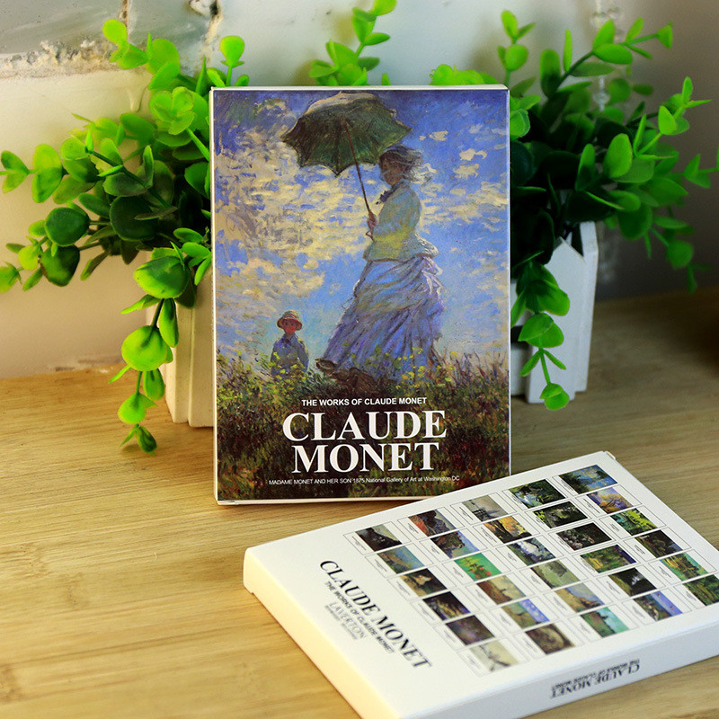 

30 Sheets/LOT Claude Monet Oil Painting Postcard Vintage Monet Art Painting Postcards/Greeting Card/Wish Card/Fashion Gift