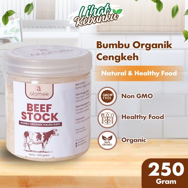 

ALAMEE Kaldu Sapi Non MSG Bumbu Dapur Organik Beef Powder Praktis Toples 500gr LIHAT KEBUNKU