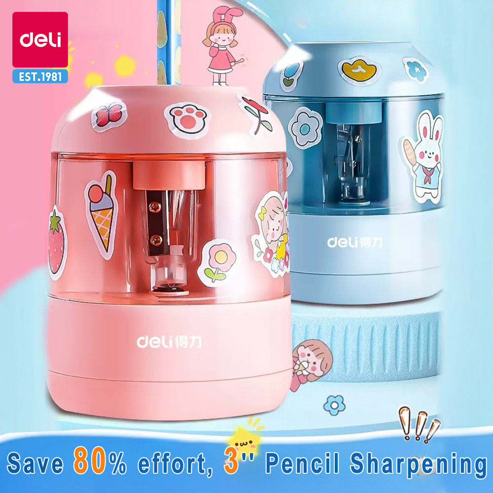 

Deli Electric Pencil Sharpener Automatic Pencil Sharpener for Student School Supplies Gift for Children Back to School
