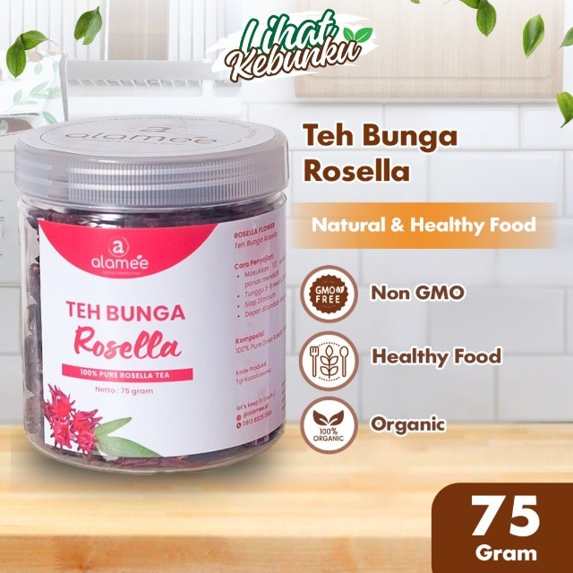 

ALAMEE Rosella Tea Teh Bunga Rosela Kering Flower Merah Organik Red 75gr LIHAT KEBUNKU