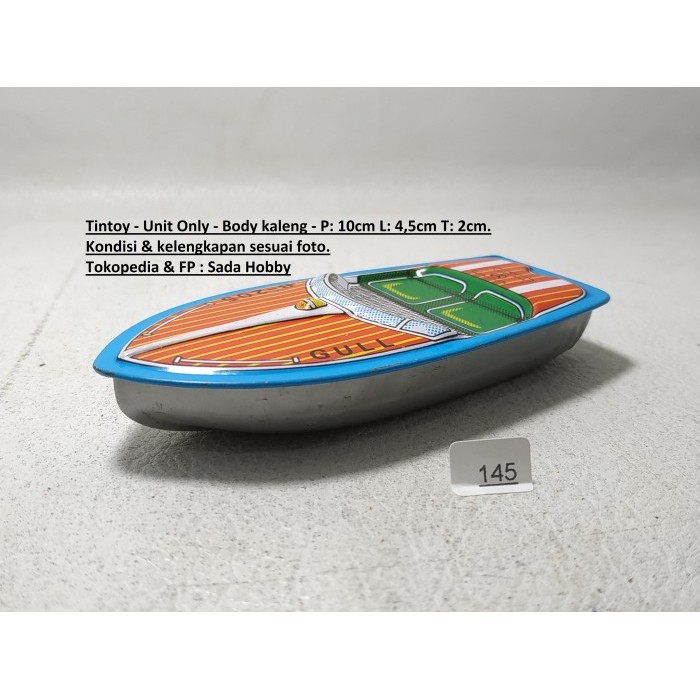 Tin Toys Perahu Race Boat Made in Japan Kaleng