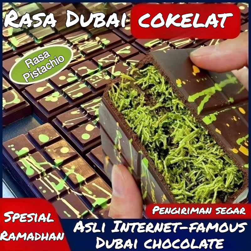 

【Pengiriman 24 Jam/COD】 200g Coklat Dubai/Pistachio Kunafa Cokla/CHOCOLATE BAR CRISPY PISTACHIO KUNAFE | COKLAT DUBAI/Dubai Chocolate