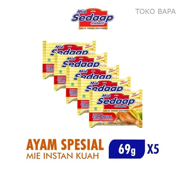 

Sedaap Mie Instan Ayam Spesial 69 gr x5