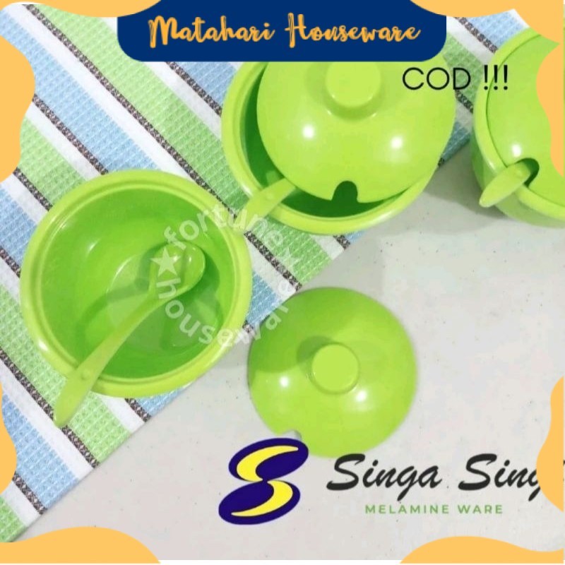 MANGKOK SAMBAL / TEMPAT SAMBAL / MANGKOK CABE TUTUP MELAMIN SINGA SINGI