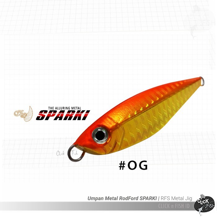 Umpan RODFORD SPARKI 100 gr 92mm | RFS Alluring Metal Jig - D DANDELION - OG Orange