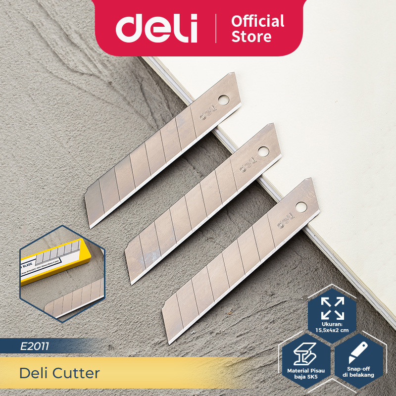 

Deli Cutter / Cutter Besar Pisau Baja SK5 Kerangka Metal Tajam E2011