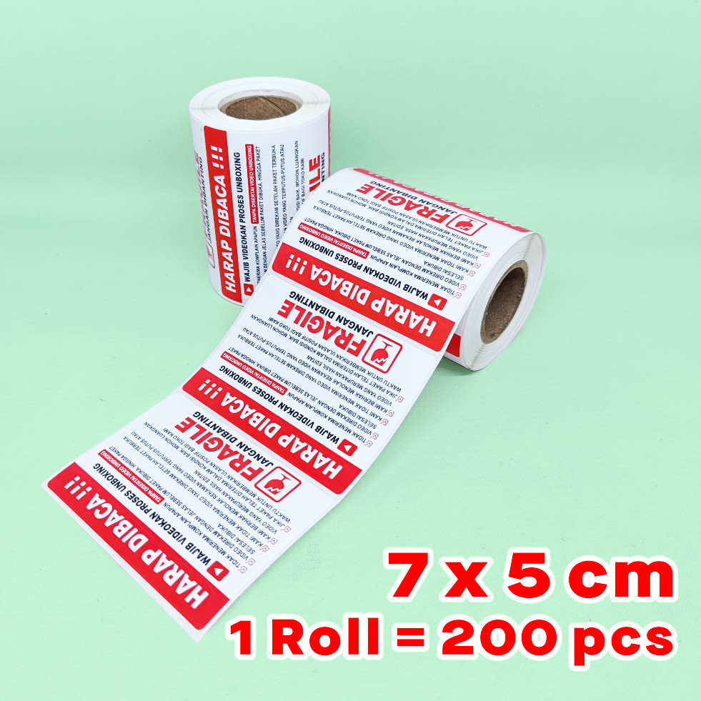 

Stiker Label Wajib Video Unboxing 7 x 5 cm (1 roll isi ±200 pcs)