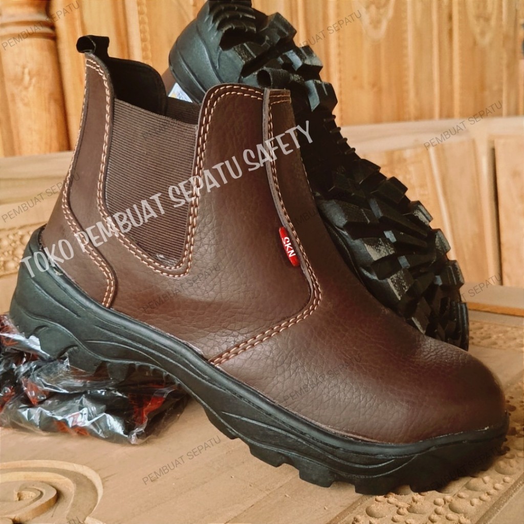 A3 Sepatu safety proyek king skn ujung besi sepatu safety kerja pom bengkel terlaris keselamatan pab