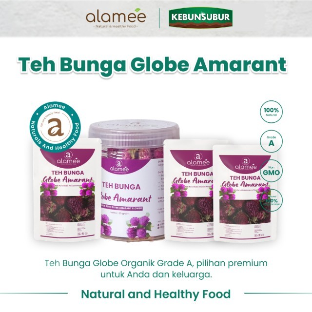 

ALAMEE Teh Bunga Globe Amaranth Tea Herbal Organik Kering Dried Flower Premium kebunsubur kebunsubur