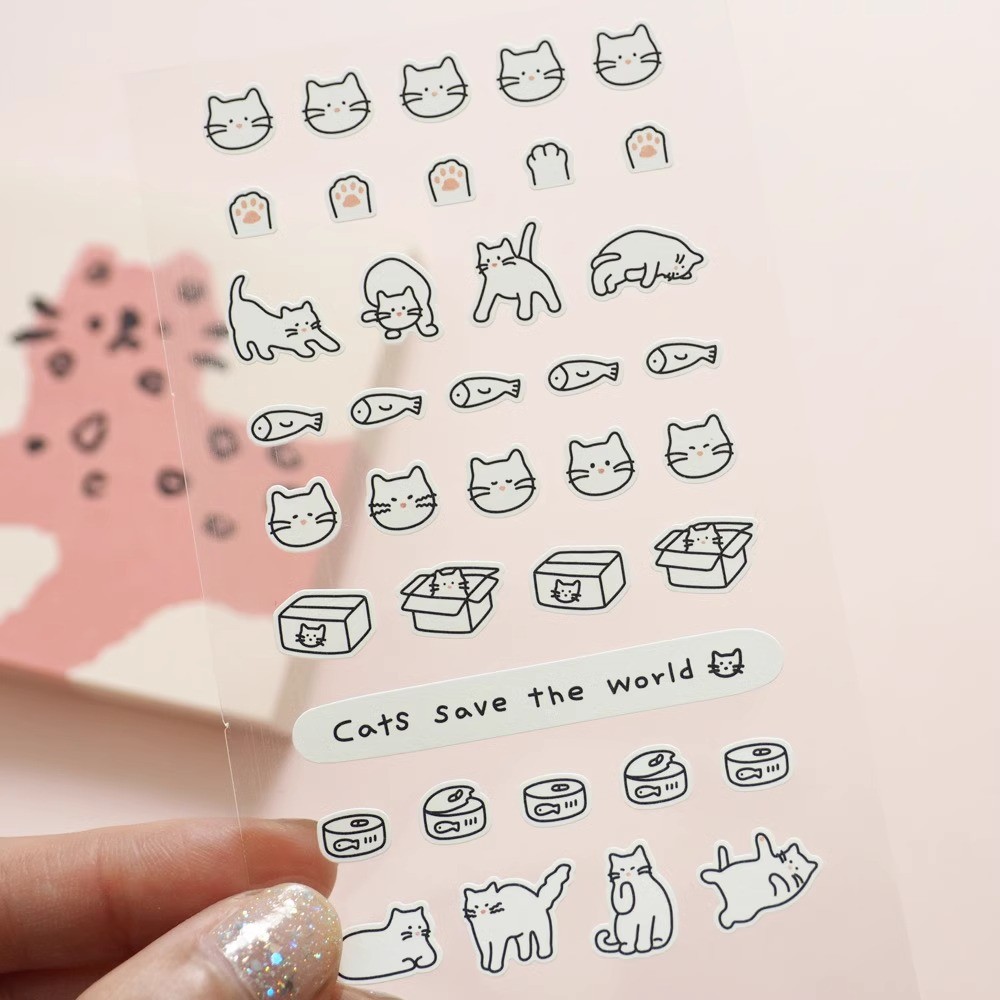 

Korean Import Original Suatelier Cute Cats Claw Paper Stickers Scrapbooking Diy Journal Stationery Sticker Deco Art Supply 116