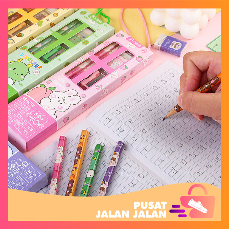

PJJ - S5989 Set Alat Tulis 5 in 1 / Set Alat Tulis Kartun / Set Alat Tulis Anak Motif Kartun / Set Alat Tulis 5 in 1 Lucu