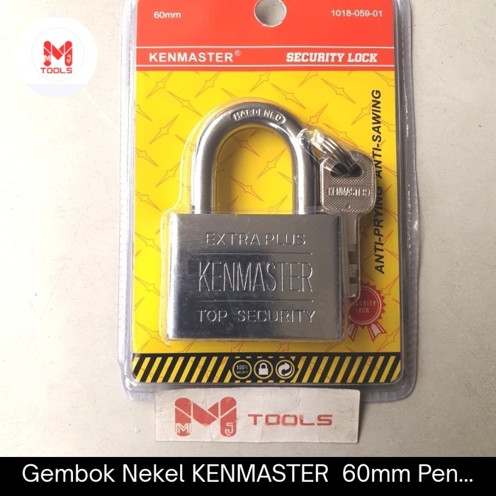 Gembok Nekel KENMASTER 60mm Pendek - KENMASTER Gembok Stainless - Gembok Anti Maling - Gembok Pagar 