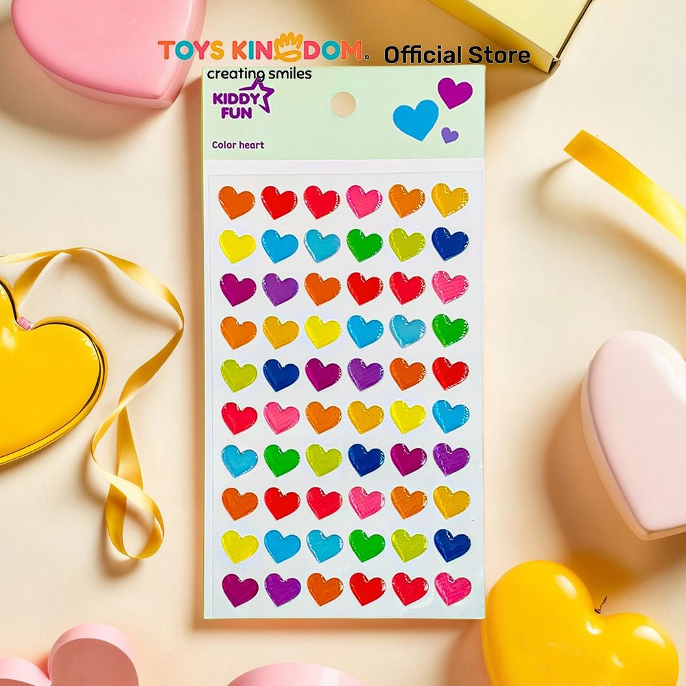 

Toys Kingdom Kiddy Fun Funny Stiker Color Heart - Mix Stiker Dekoratif Lucu Cute Stickers Deco Sticker Pack Journal Book