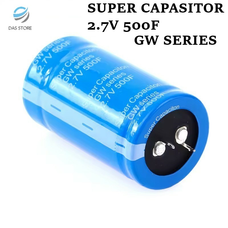 Super Capasition Gw series kapasitor Farad 2.7V 500F Catu Daya Penyearah 2.7V500F