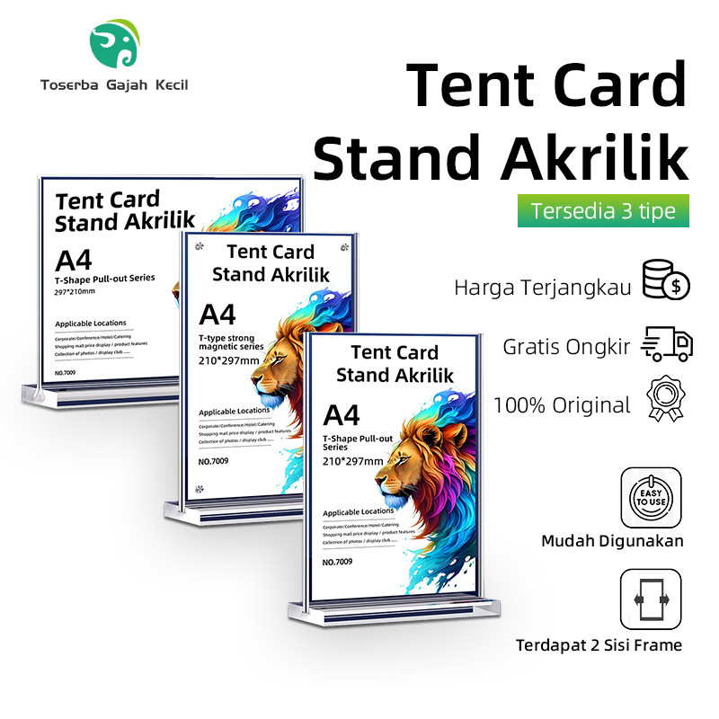 

(COD)Tempat Brosur A4 Magnetik1.5mm / Akrilik Tent Card Portrait - Tipe L Magnetik/Tempat Brosur A4 1.5mm Portrait 2 Sisi / Tent Holder / Tent Card Stand Akrilik