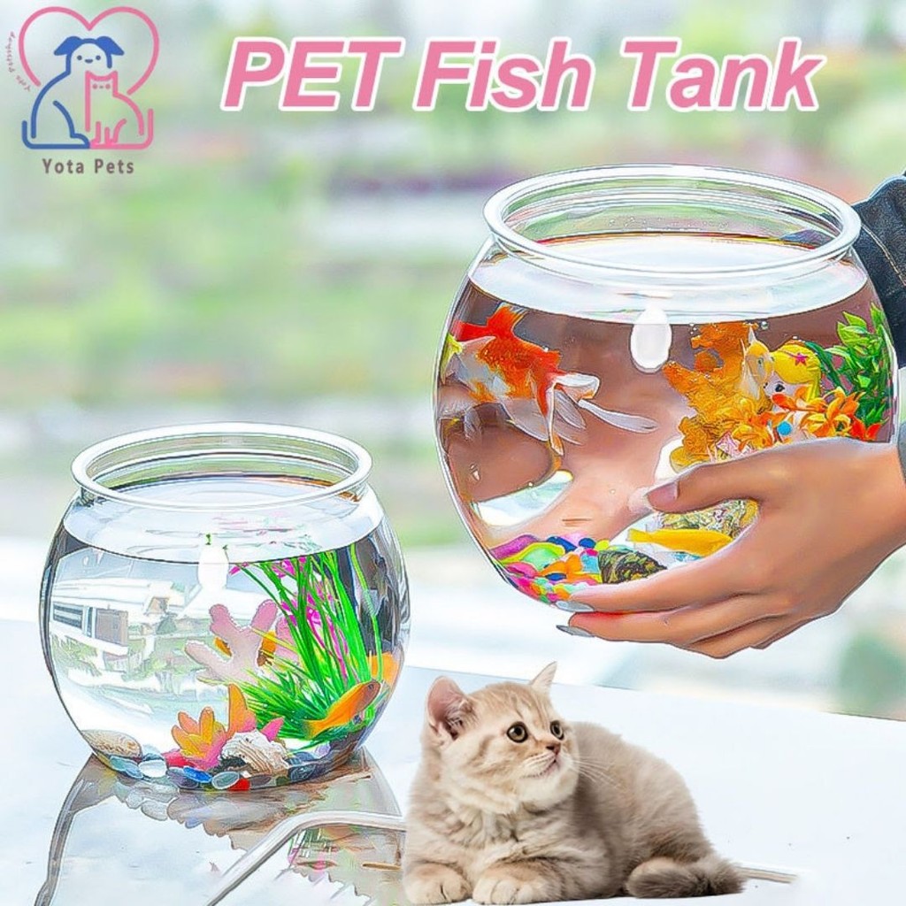 Aquarium Bulat Fish Bowl Toples Kaca Ikan Hias Aquarium Bulat Aquarium Tank