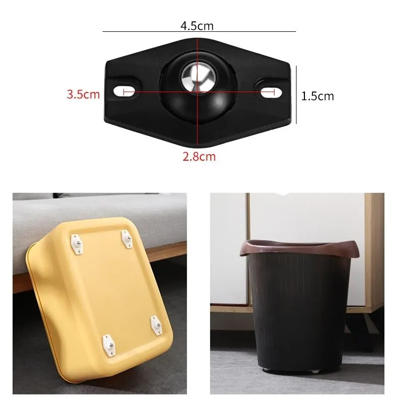 Jolin_Storee Roda Tempel Mini Set isi 4 Roda Tong Sampah Roda Kecil Meja Kursi Mini Roda Furniture