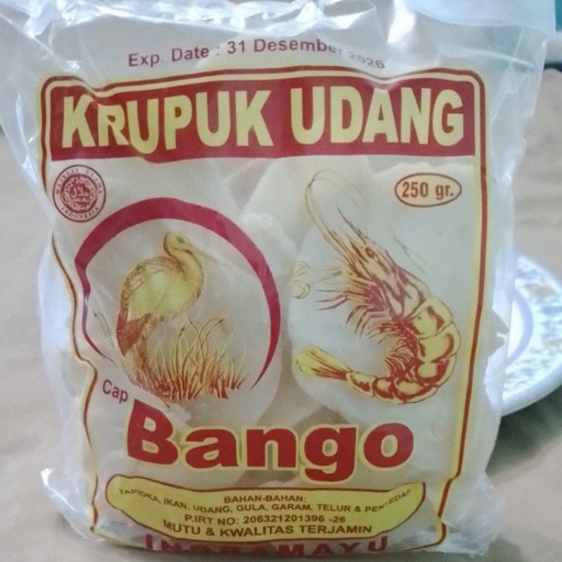 

Kerupuk udang 250gram cap bango kualitas terjamin