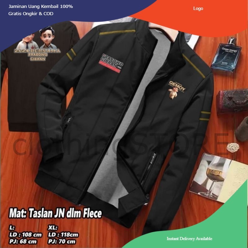 JAKET PRABOWO GIBRAN GEMOY TERBARU / JAKET PARASUT / 2024 BERSAMA GEMOY